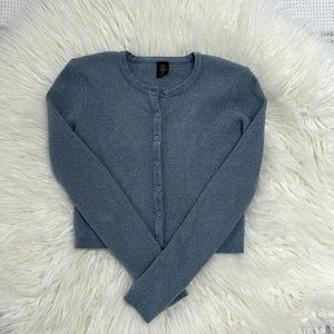 Women's Blue Button-Up Sweater